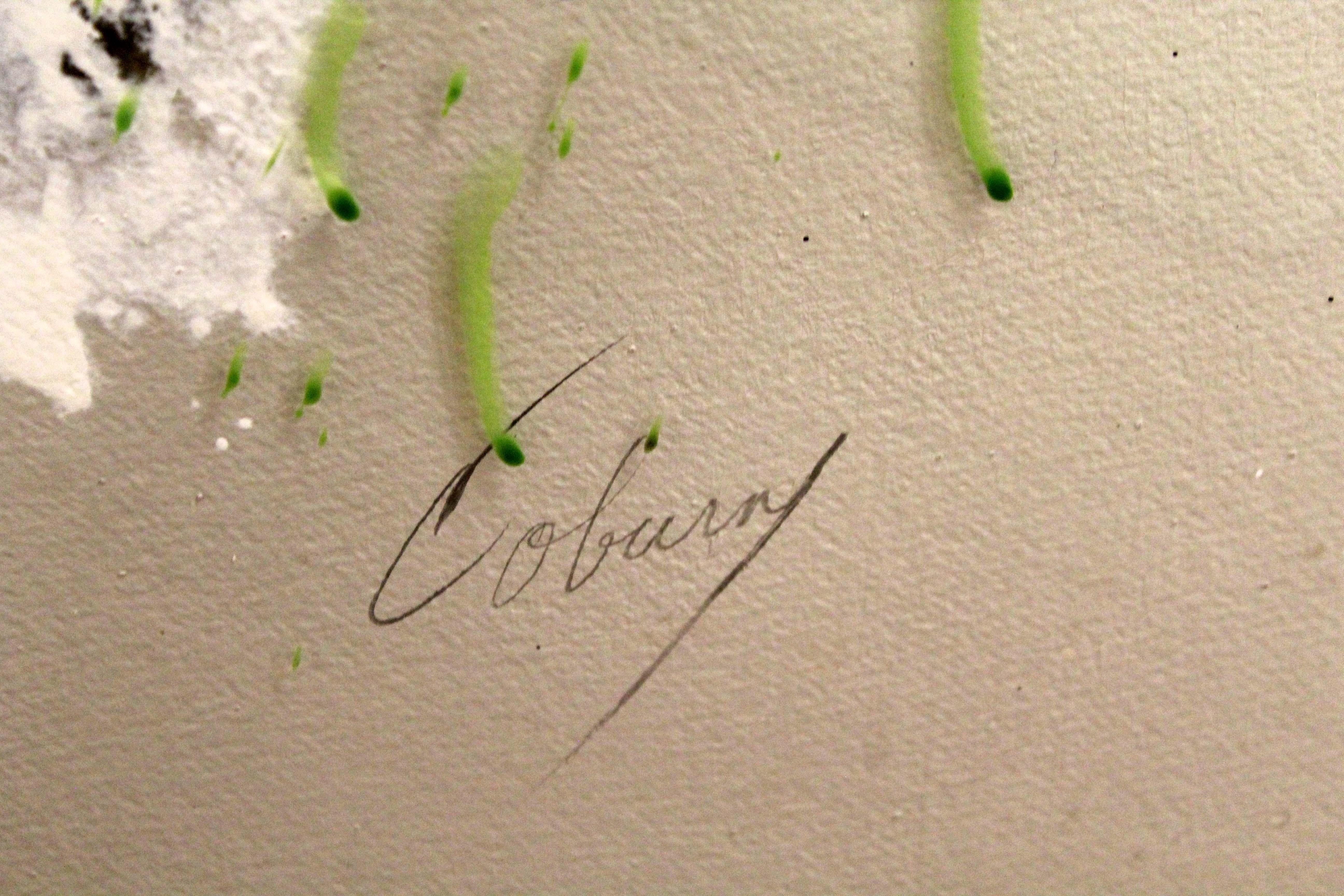 Barbara Coburn Abstract Contemporary Painting on Paper Panel Screen Room Divider For Sale 2