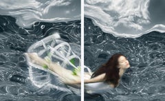 Flow, From Surfacing, Barbara Cole, Digital Inkjet Print Framed in White