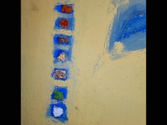 Barbara Coleman Originale tecnica mista intitolata "Blocchi di città metropolitana", 1982