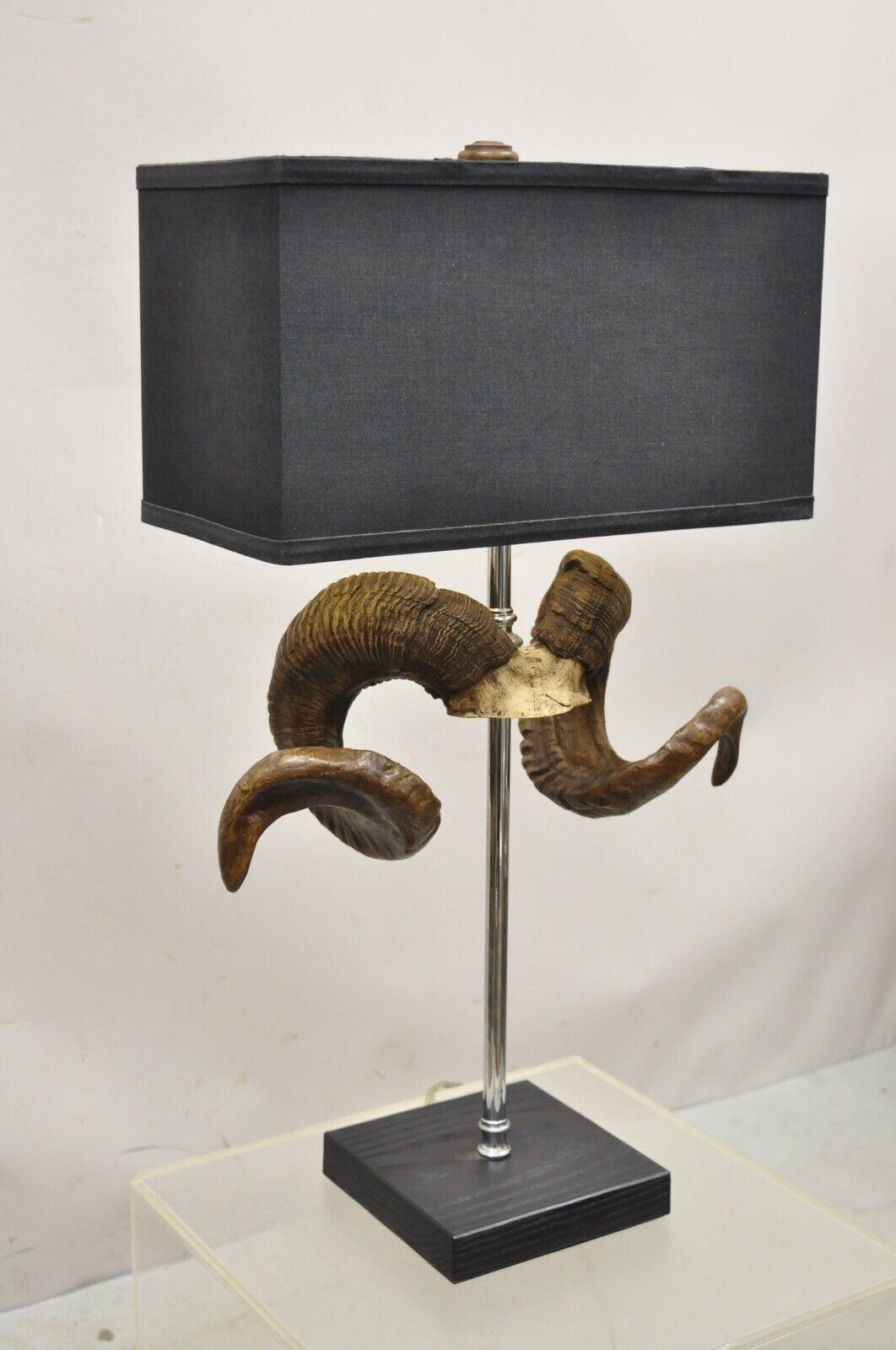 20th Century Barbara Cosgrove Ram Horn Modern Decorator Table Lamp
