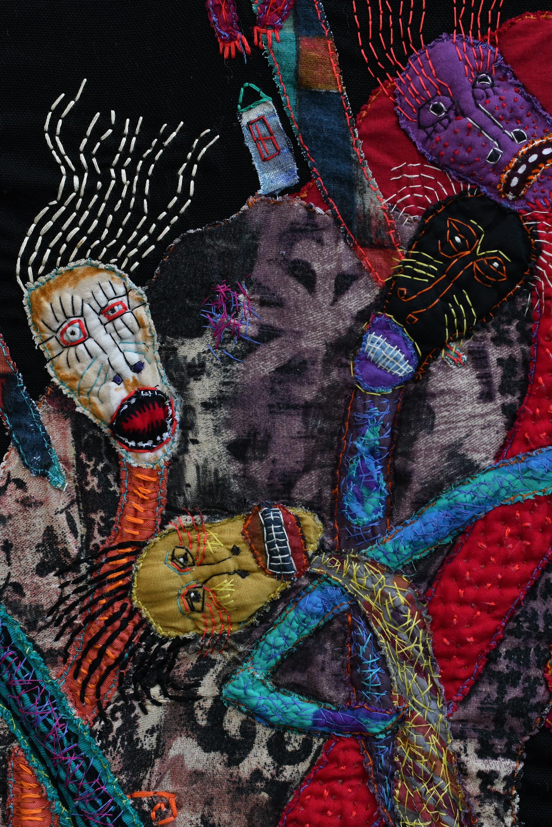 Cru si fiction Barbara d'Antuono 21e siècle art textile outsider contemporain en vente 4