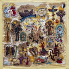 Chacun a son propre totem Barbara d'Antuono Contemporary textile art color