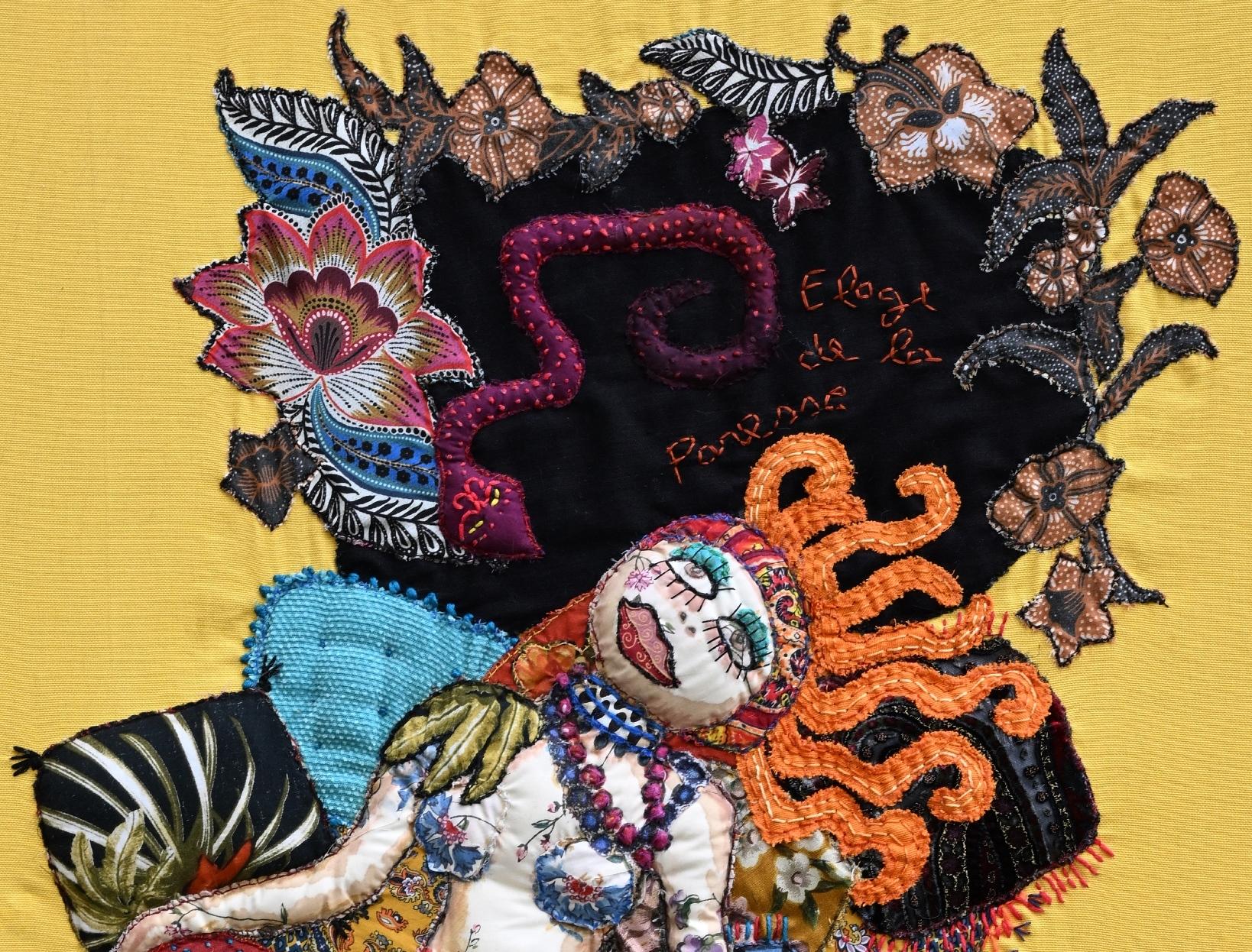 Elogio de la pereza Barbara d'Antuono Arte textil contemporáneo Haití mujer de color en venta 1