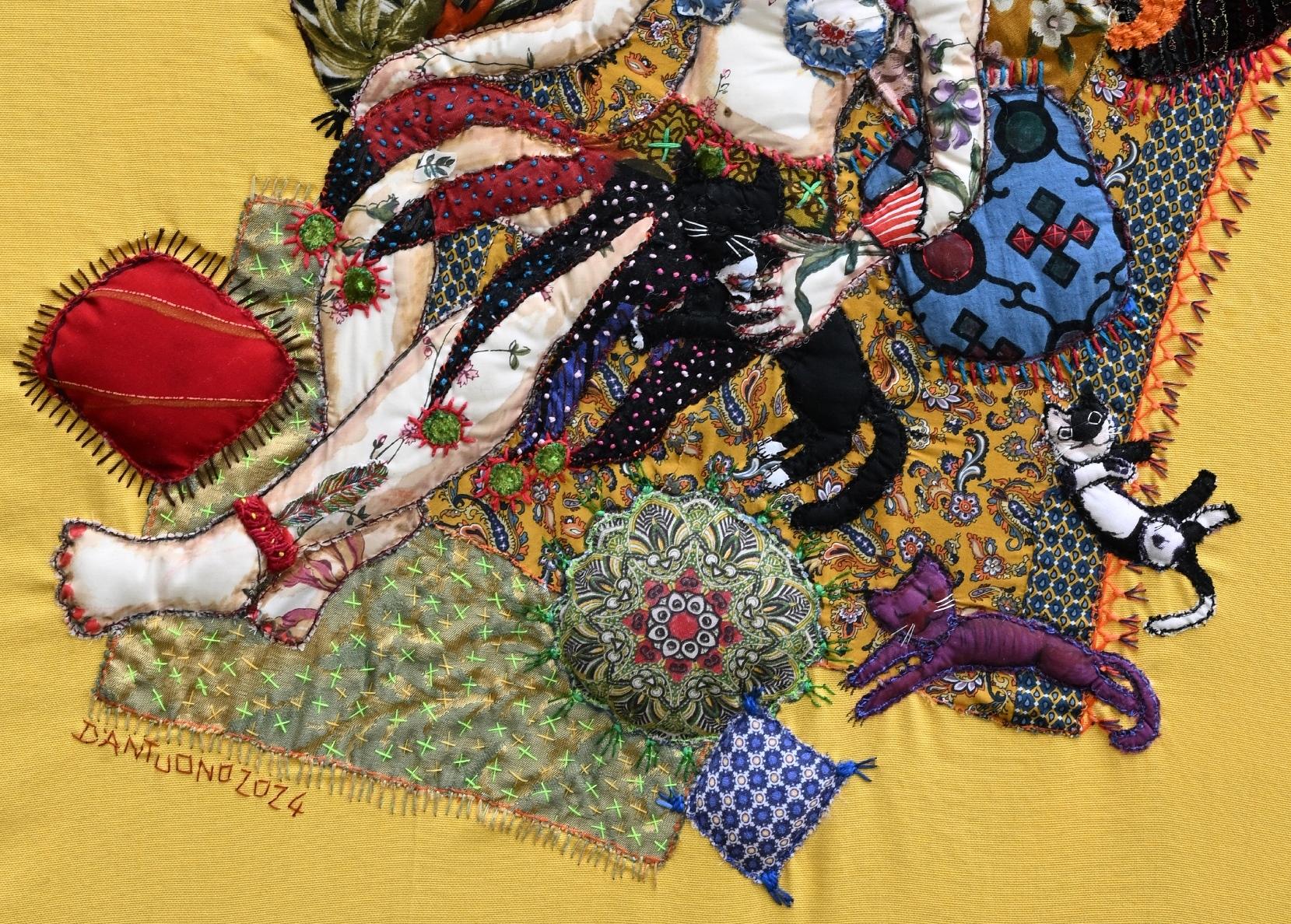 Elogio de la pereza Barbara d'Antuono Arte textil contemporáneo Haití mujer de color en venta 2