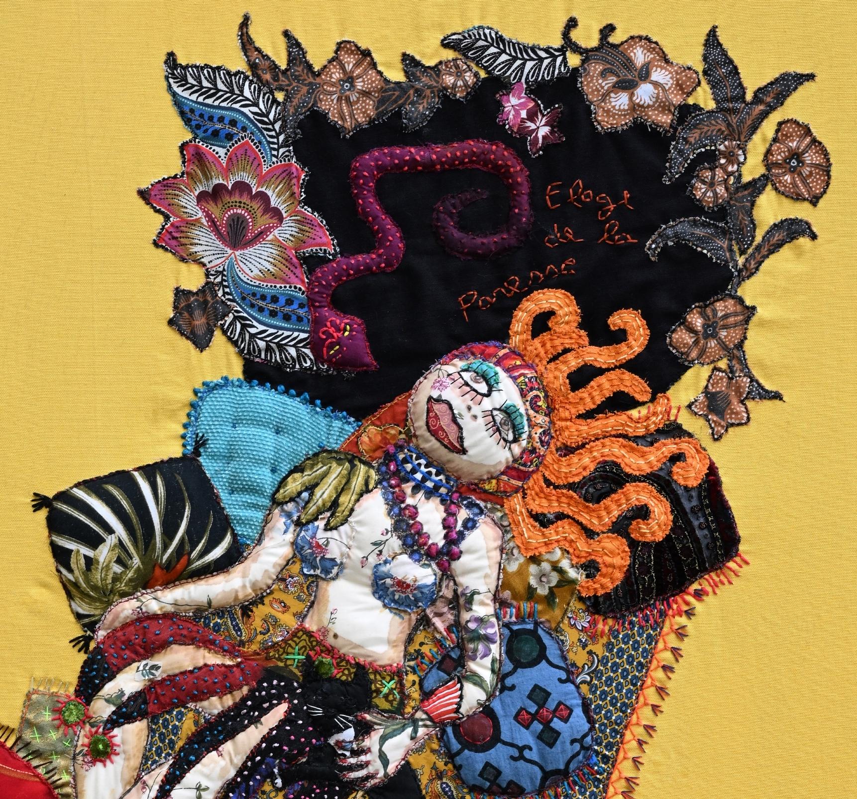 Elogio de la pereza Barbara d'Antuono Arte textil contemporáneo Haití mujer de color en venta 3