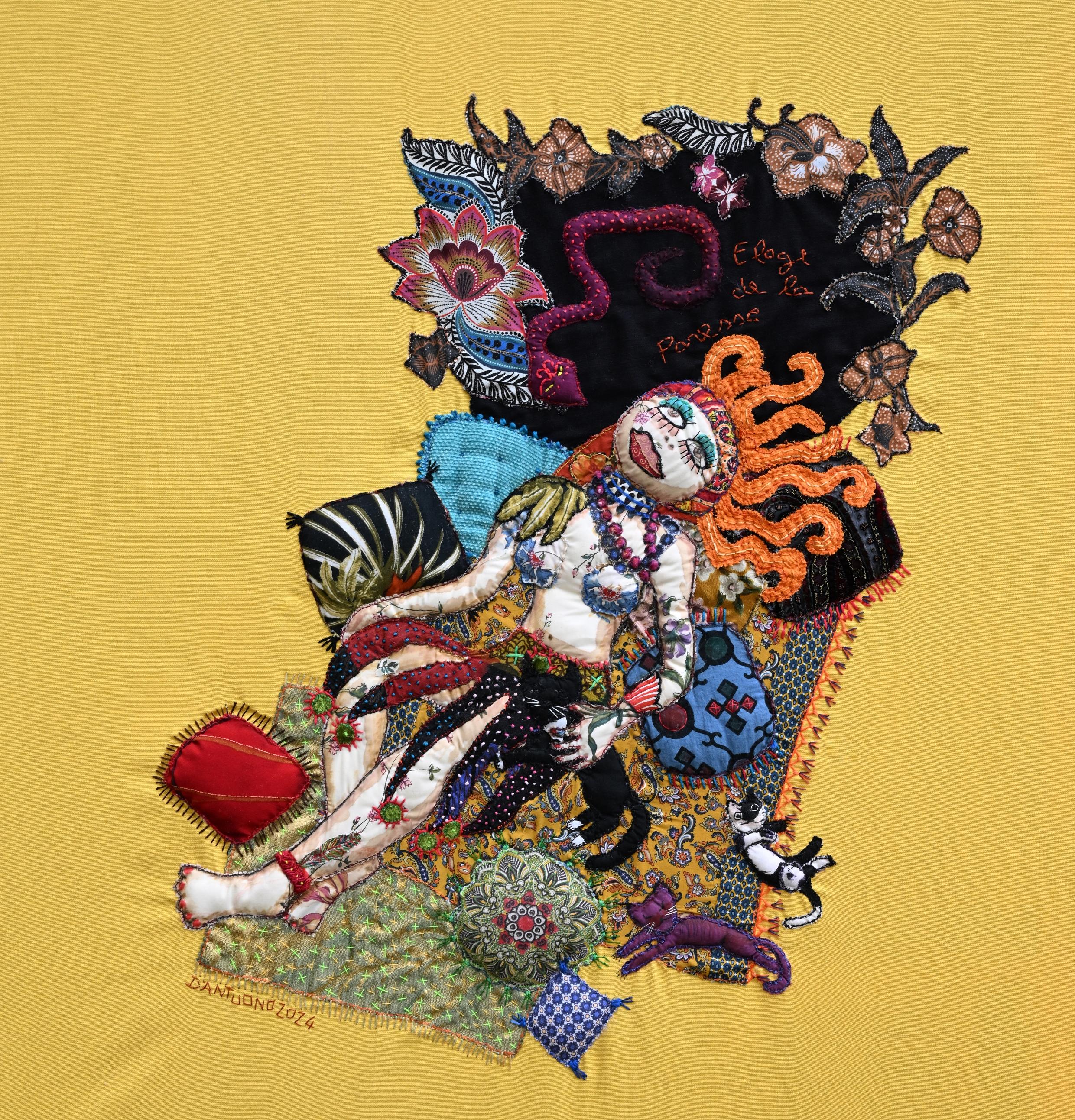 Elogio de la pereza Barbara d'Antuono Arte textil contemporáneo Haití mujer de color