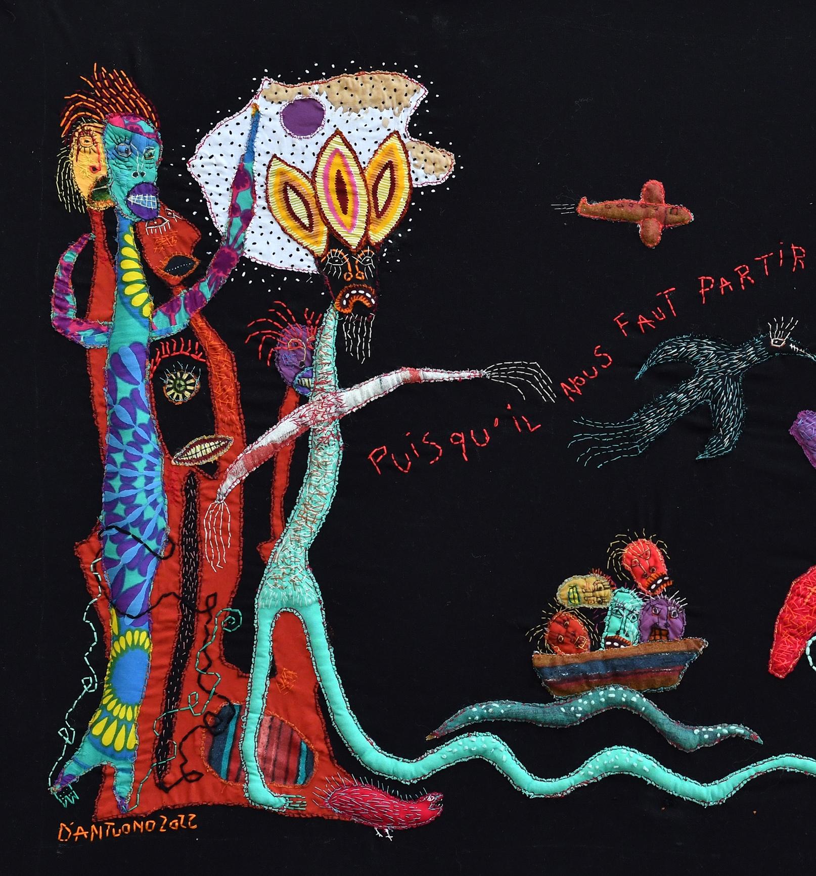 Since we must leave Barbara d'Antuono 21st Century art textile outsider art For Sale 1