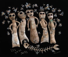 The black eyes Barbara d'Antuono Contemporary textile art Haiti bees poetry