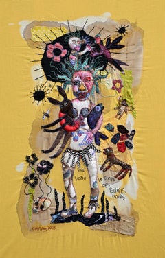 The black suns Barbara d'Antuono Contemporary textile art Haiti color life death