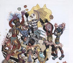 The last dance Barbara d'Antuono Contemporary textile art Haiti color life death