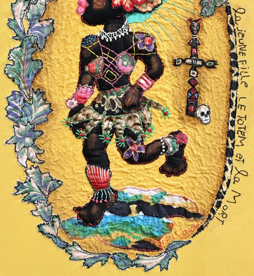 La joven, el tótem y la muerte Barbara d'Antuono Arte textil contemporáneo en venta 4
