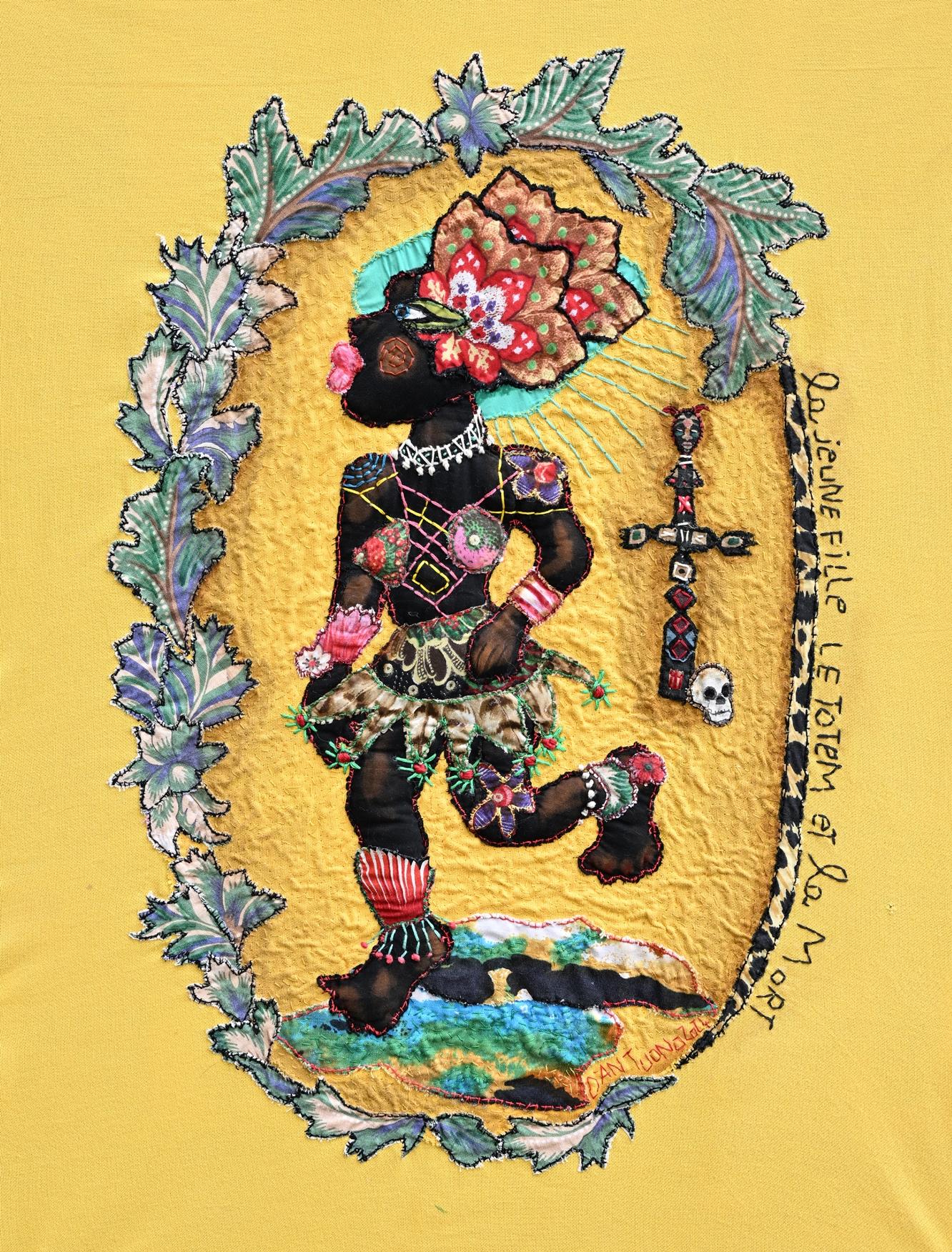 Pintura textil bordada a mano
Obra única
Firmado a mano y fechado abajo a la derecha por el artista

"Coso como algunas personas que recitan mantras. No decido nada por adelantado. Surgen imágenes, sin ninguna coherencia particular entre ellas, pero