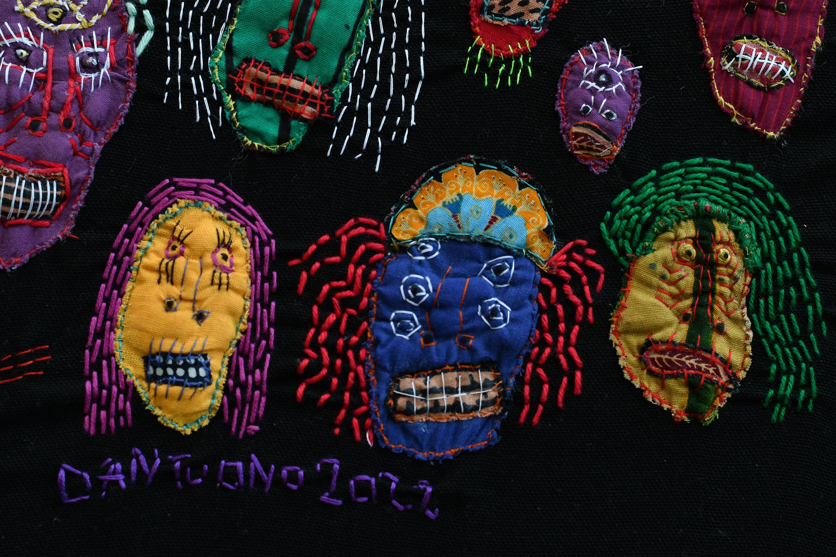 Ugly faces Barbara d'Antuono 21st Century Contemporary outsider art textile art  For Sale 5