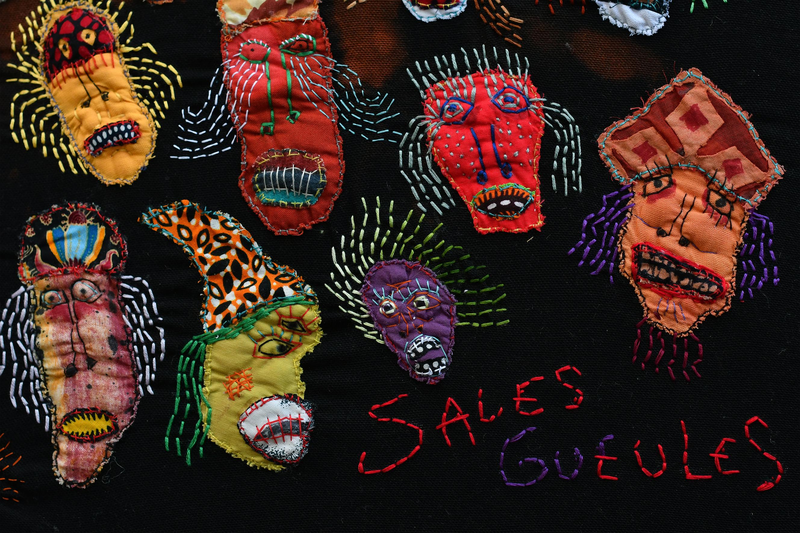 Ugly faces Barbara d'Antuono 21st Century Contemporary outsider art textile art  For Sale 8
