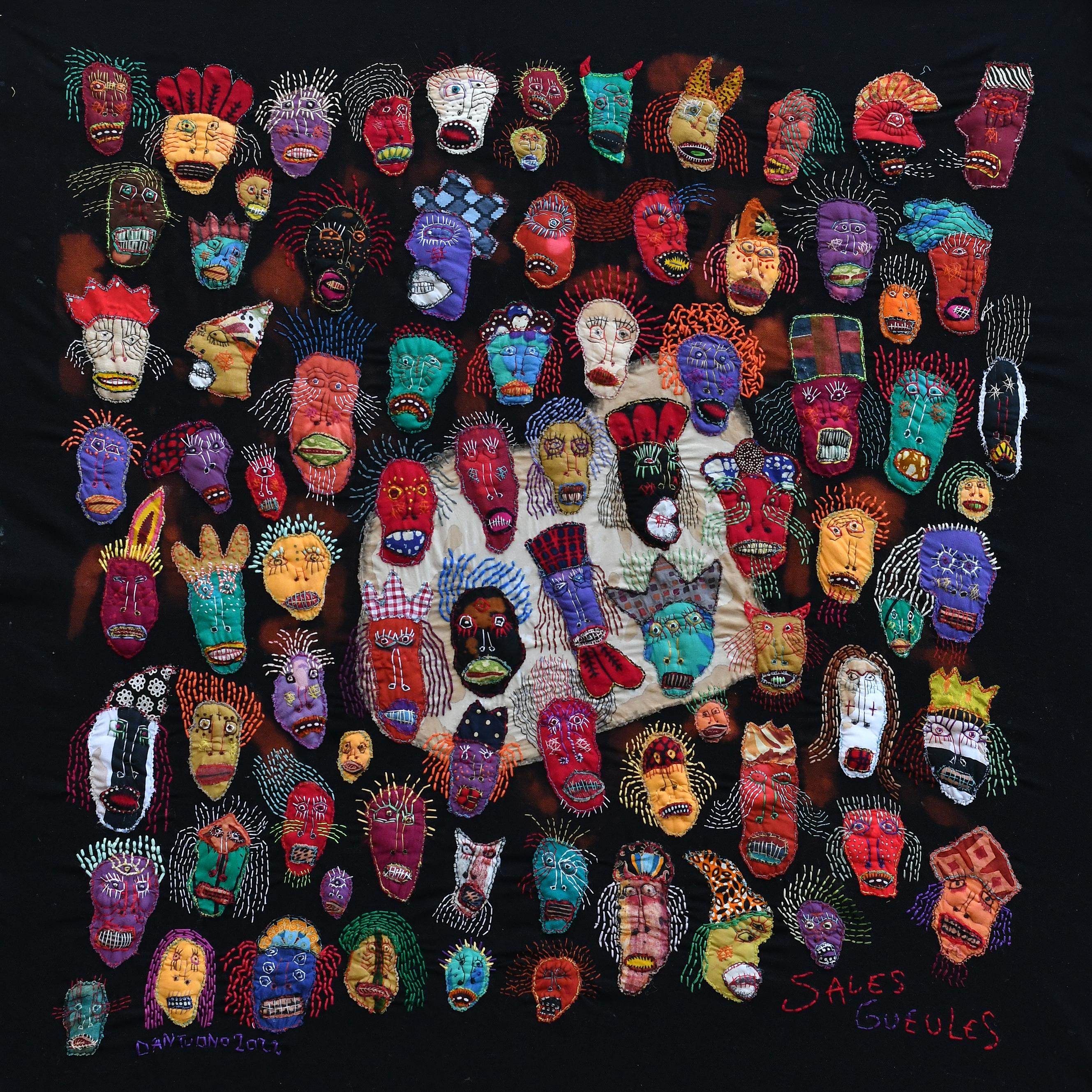 Ugly faces Barbara d'Antuono 21st Century Contemporary outsider art textile art 