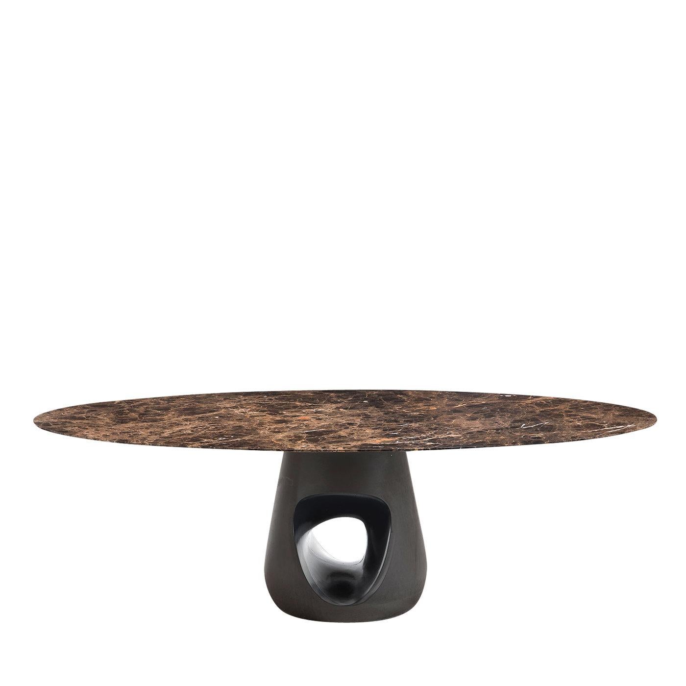Italian Barbara Dining Table with Emperador Marble Top by Renato Zamberlan For Sale