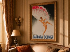 Barbara Doumer c1940 French Music Hall Showgirl Poster, Maurice Harfort