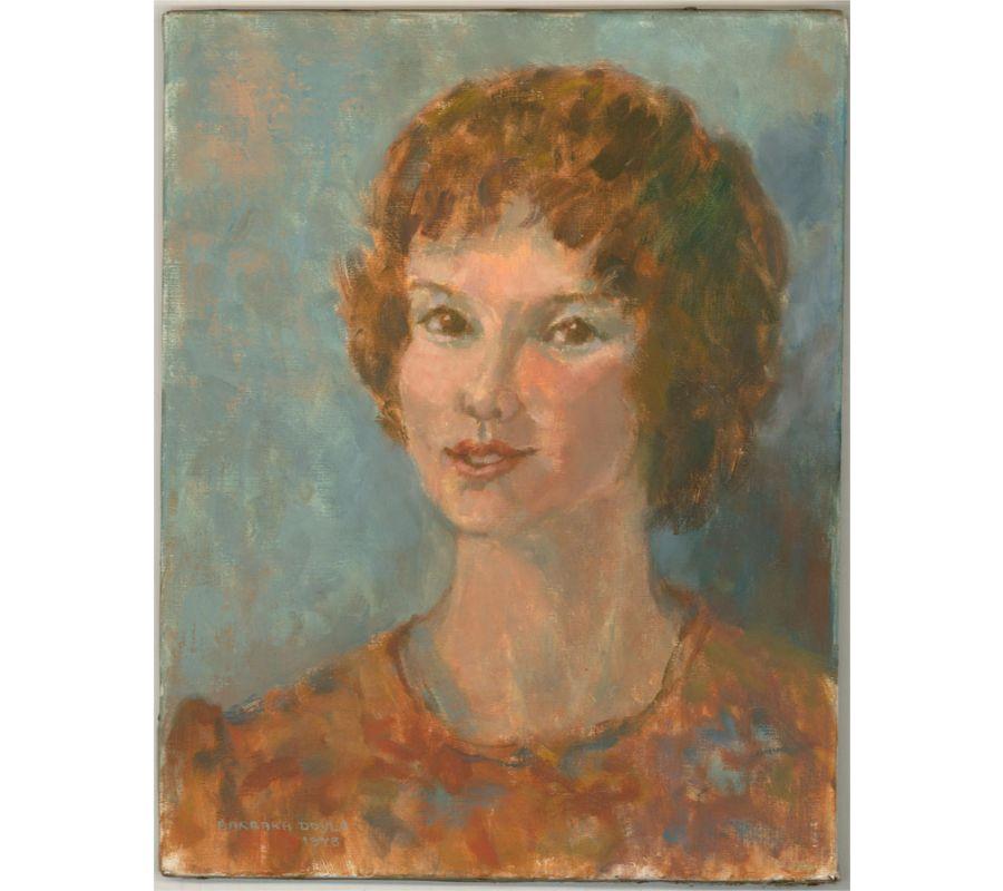 Barbara Doyle (nata nel 1917) - 1978 Olio, Ritratto di ragazza. in vendita 2
