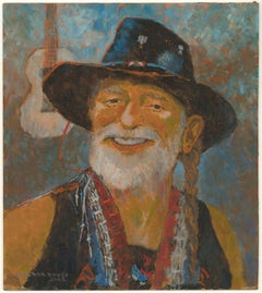 Barbara Doyle (née en 1917) - 2002 Huile, Texan Willie
