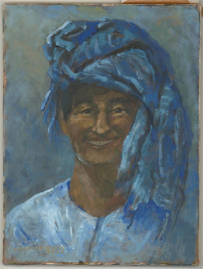 Barbara Doyle (b.1917) - 2003 Oil, The Blue Turban 1