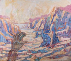 Barbara Doyle (n.1917) - Óleo contemporáneo, Acantilados