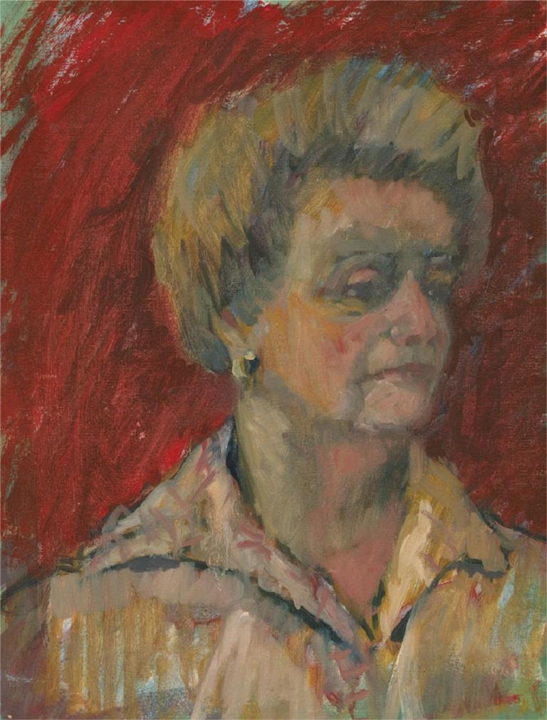 Barbara Doyle (b.1917) - Contemporary Oil, Double Sided Portrait For Sale 3