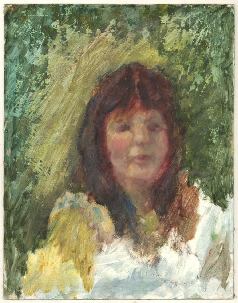 Barbara Doyle (b.1917) - Contemporary Oil, Double Sided Portrait, Young Woman For Sale 1
