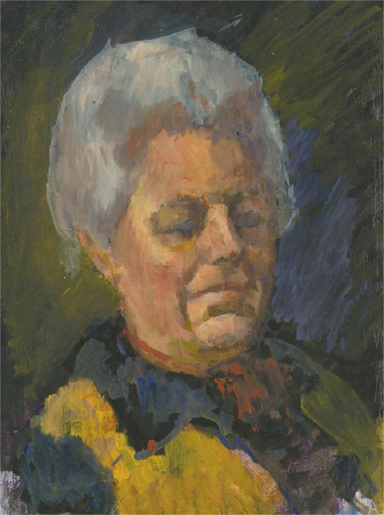 Barbara Doyle (nata nel 1917) - Olio contemporaneo, Studio di ritratto femminile 2