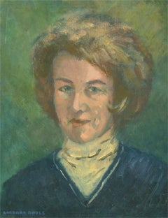 Barbara Doyle (b.1917) - Contemporary Oil, Lady in Turtleneck