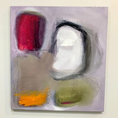 In Pursuit of Quiet 2- Multicolor Pastel Hue Abstract Oil Painting on Canvas