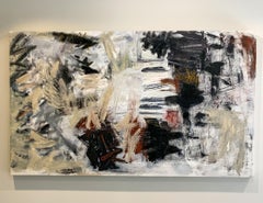 The Reason for Their Fear 1- Neutral Tone Abstract Oil Painting on Canvas