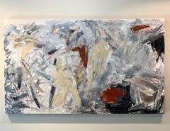 The Reason for Their Fear 2- Neutral Tone Abstract Oil Painting on Canvas