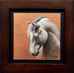 "A Willing Spirit #4" - Photorealist Miniature Animal Painting