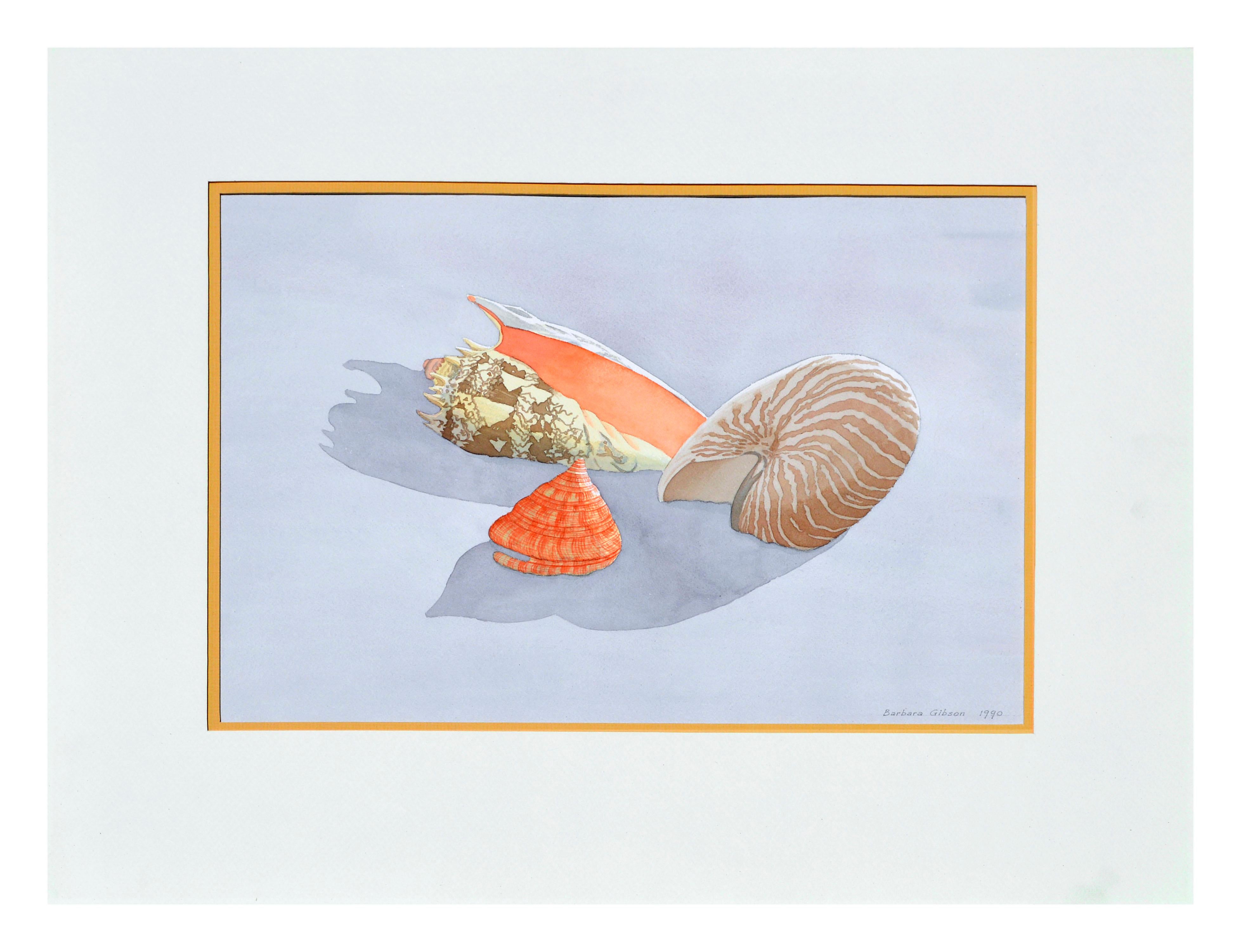 Barbara Gibson Still-Life Painting - Seashell Still Life