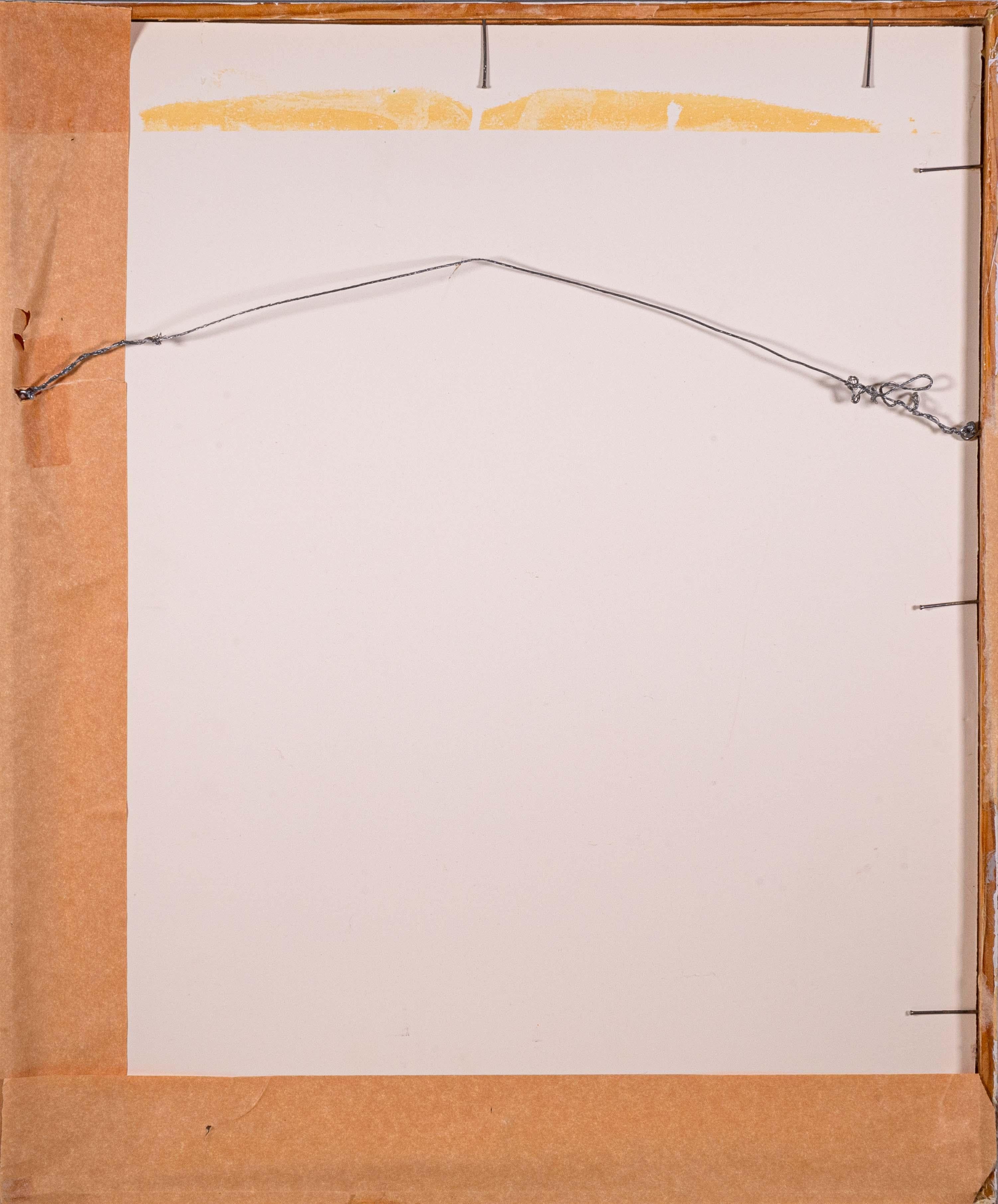 Barbara Goodman Für Betty signiert Abstraktes figuratives Ölgemälde auf Papier 1994 im Angebot 4