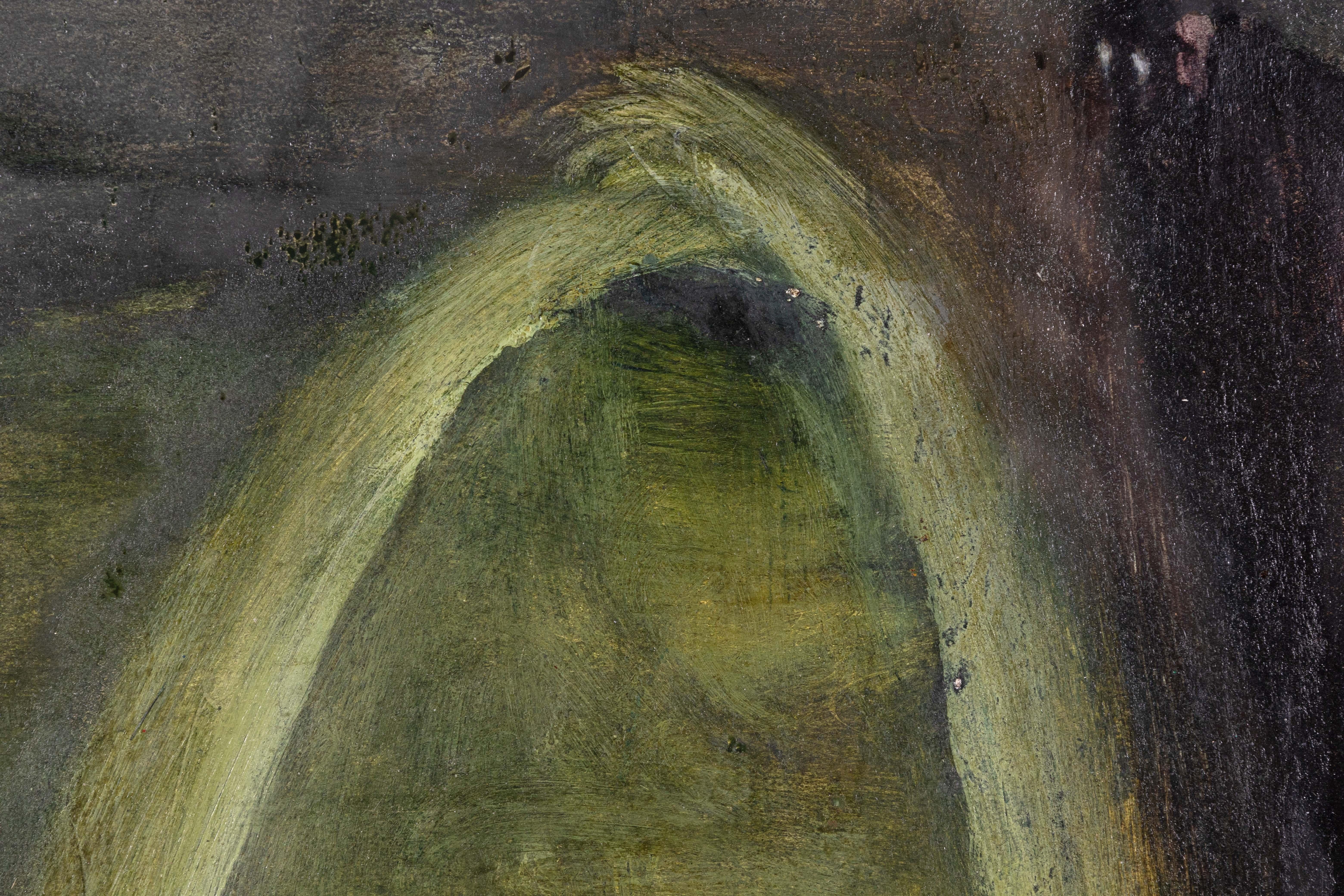 Barbara Goodman Für Betty signiert Abstraktes figuratives Ölgemälde auf Papier 1994 (Farbe) im Angebot