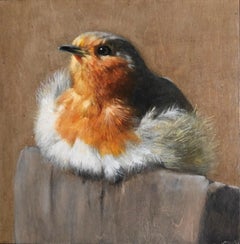 "English Robin, " Oil Painting