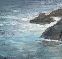"Rock Cove" (2023) Original Painting by Barbara Hack, Seascape