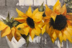 "Girasoles" (2022) Pintura original de Barbara Hack - Naturaleza muerta floral