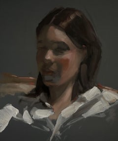 "Whiting" (2023) Quadro originale di Barbara Hack, Ritratto femminile