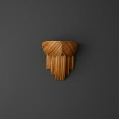 Barbara Half-Dome Rattan Wall Sconce  Bent Rattan Art Deco Wall Light