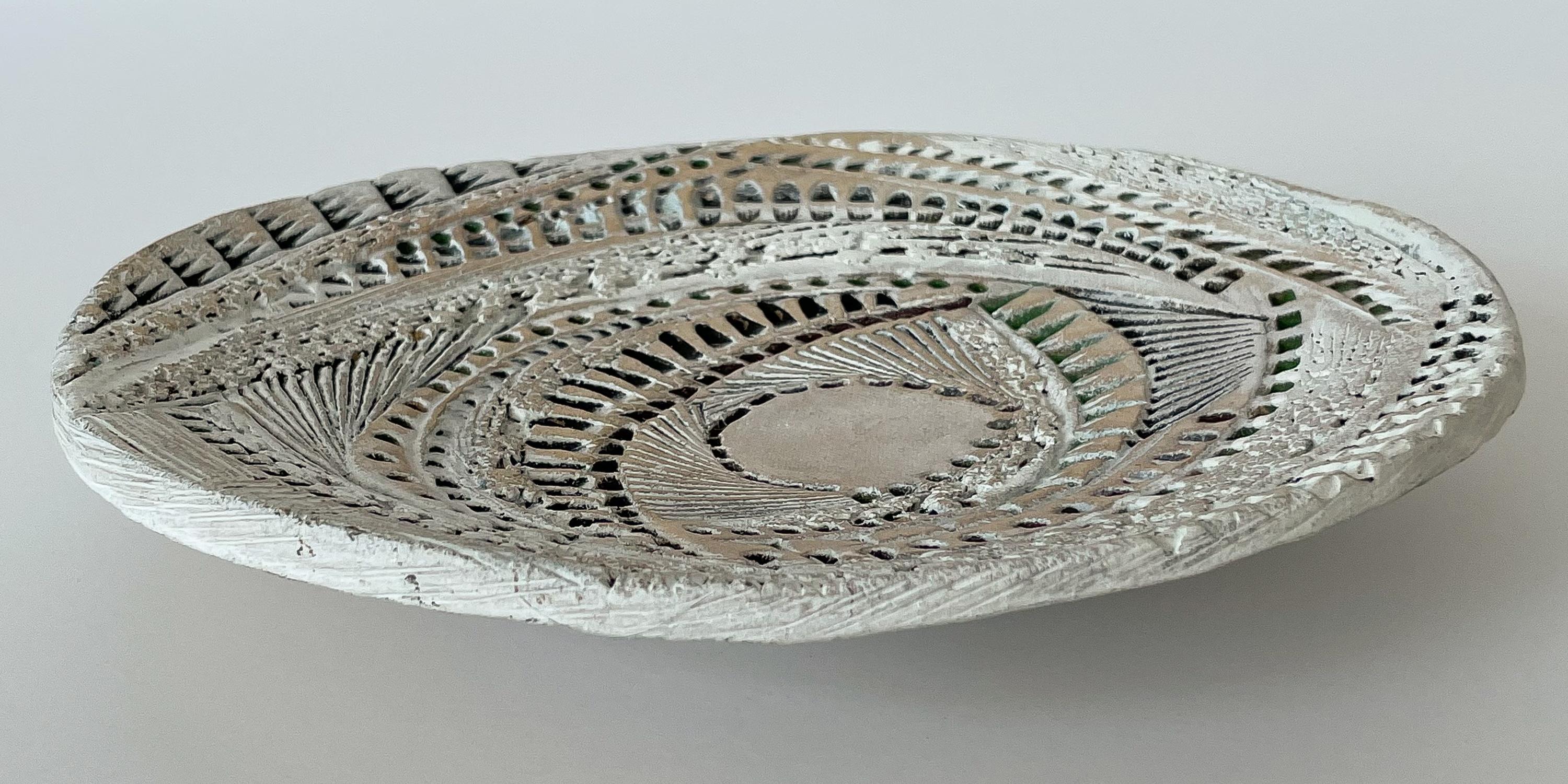 American Barbara Haring Studio Pottery Textured Dish