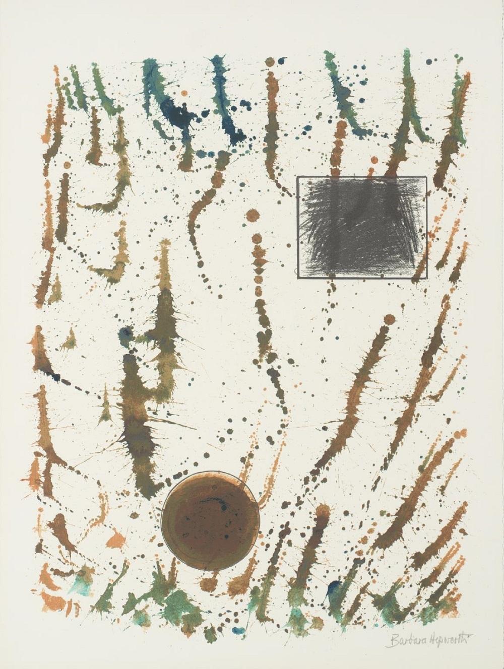 Forms in a flurry (1970) (signed) - Print by Barbara Hepworth
