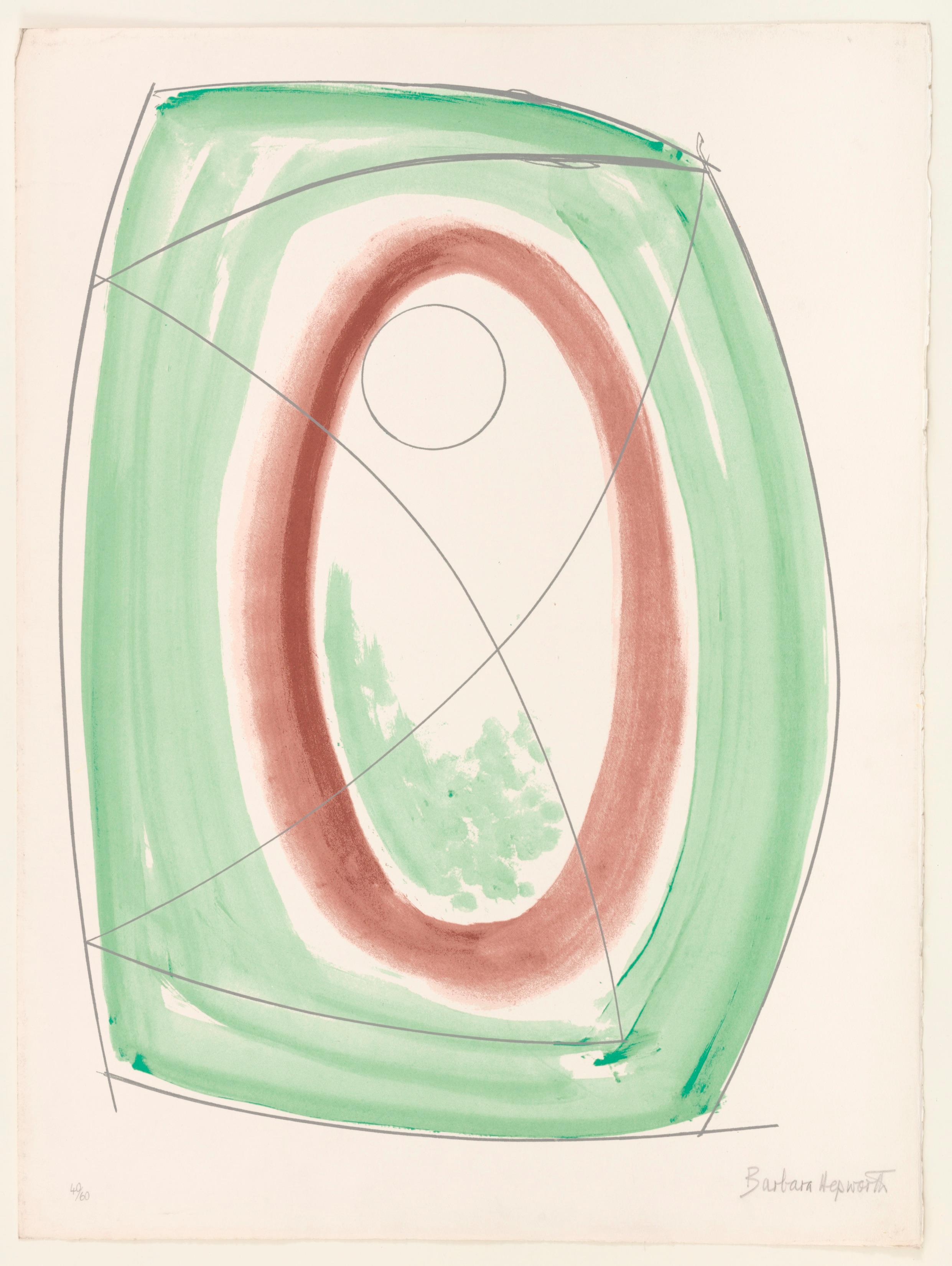 Barbara Hepworth Abstract Print - November Green