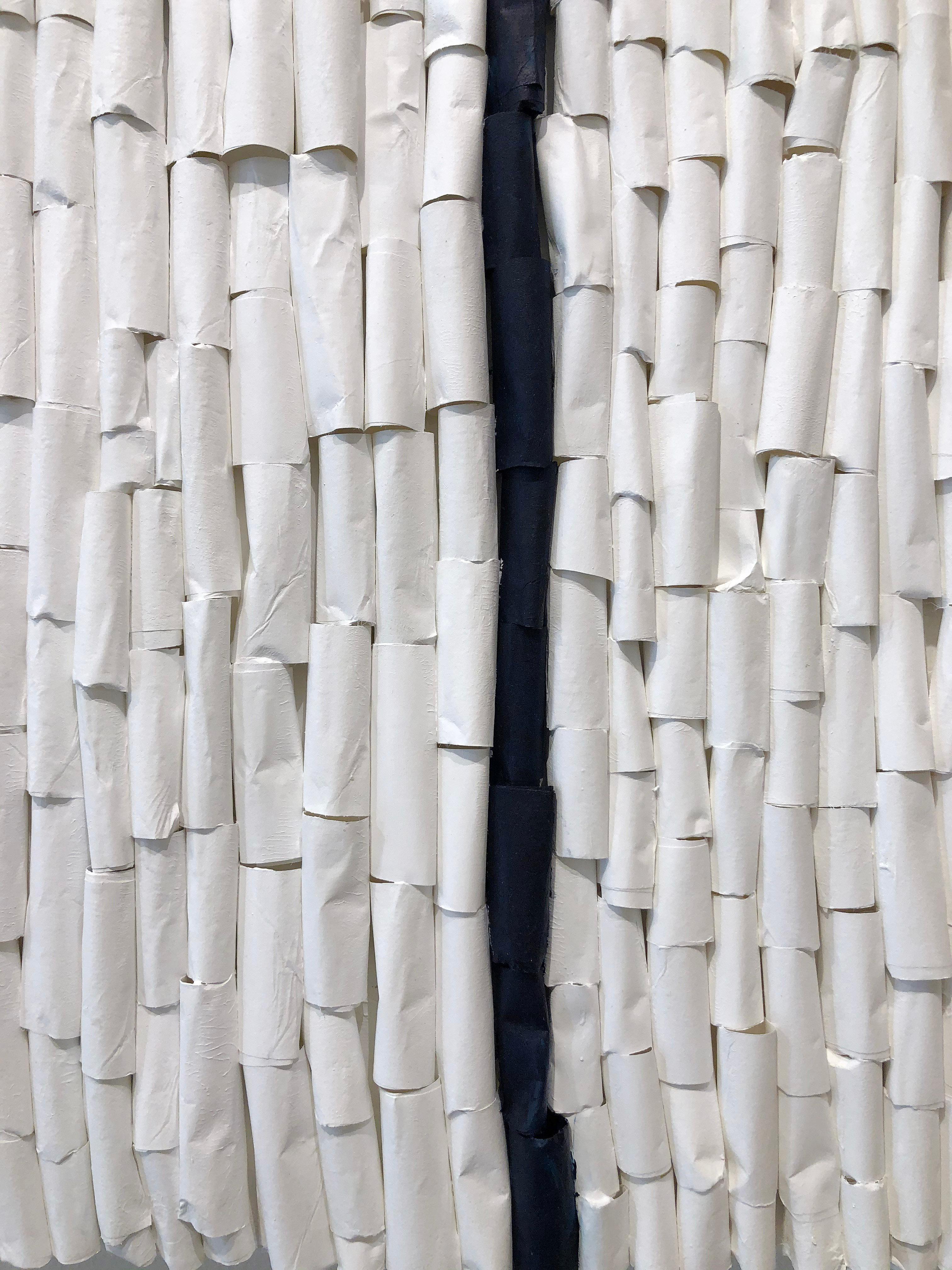 Rice paper & acrylic, Sculptural wall work, Barbara Hirsch, In Parallel 5