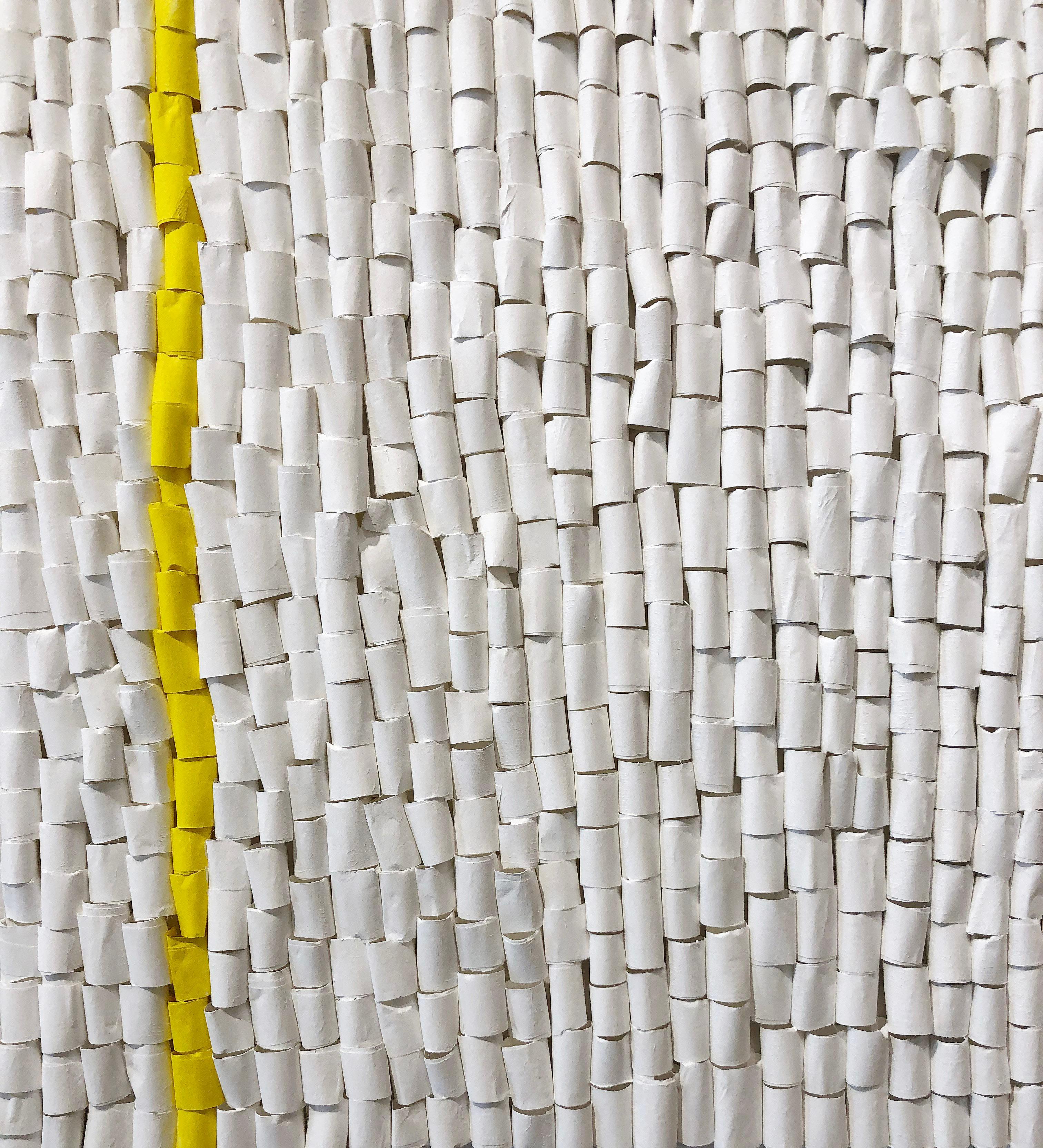 Rice paper & acrylic, Sculptural wall work, Barbara Hirsch, In Parallel 6