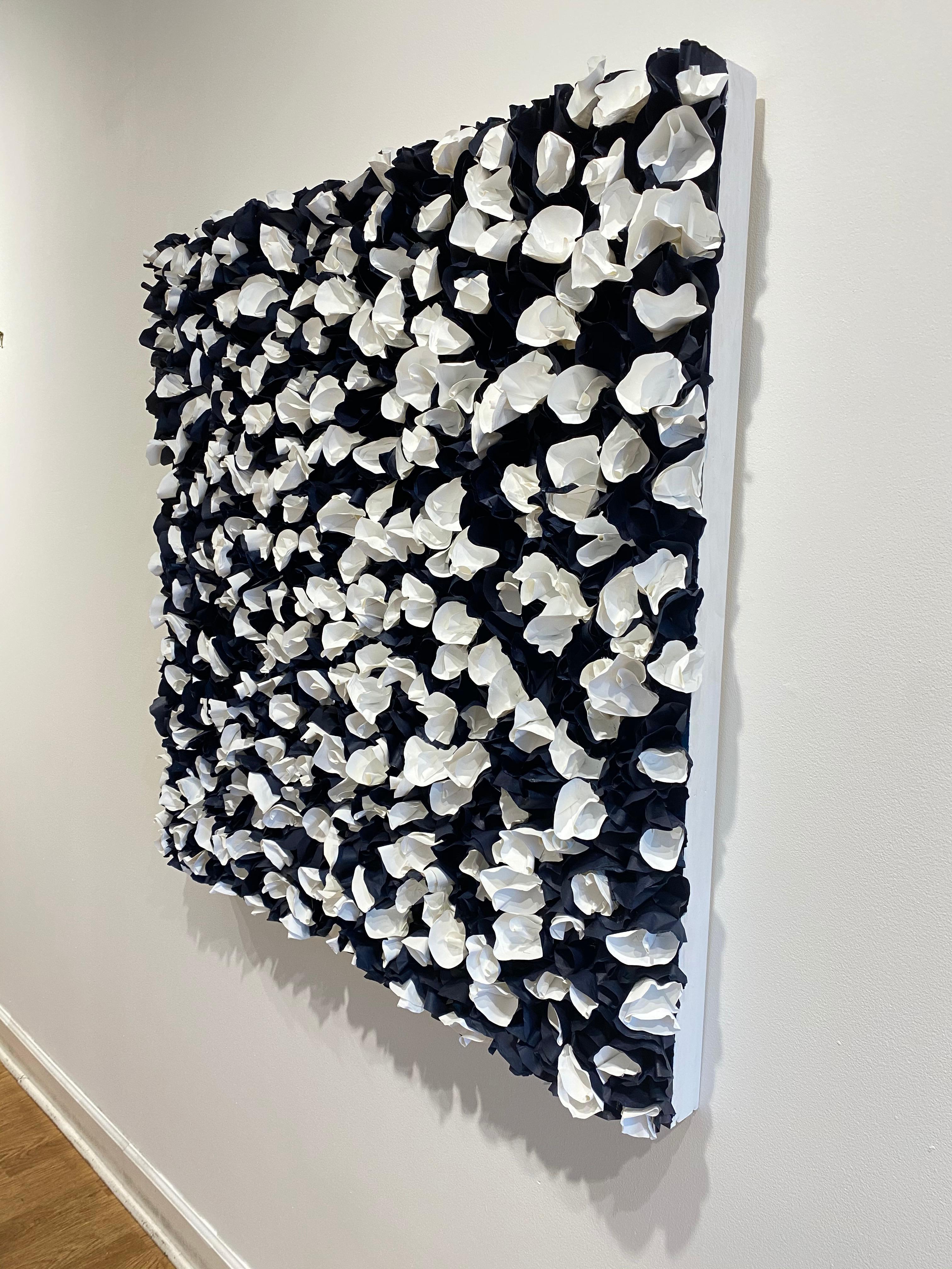 Rice paper & acrylic, Sculptural wall work, Barbara Hirsch, Opposites Attract 2