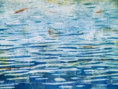 Barbara Hocker, Woven Water XXII, encaustic, photograph, monotype, Naturalism