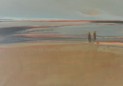 A beach 1. Contemporary Oil Landscape Painting, Polish artist