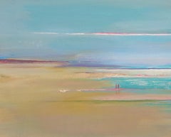 A beach - XXI Century, Contemporary Acrylic Painting, Landscape